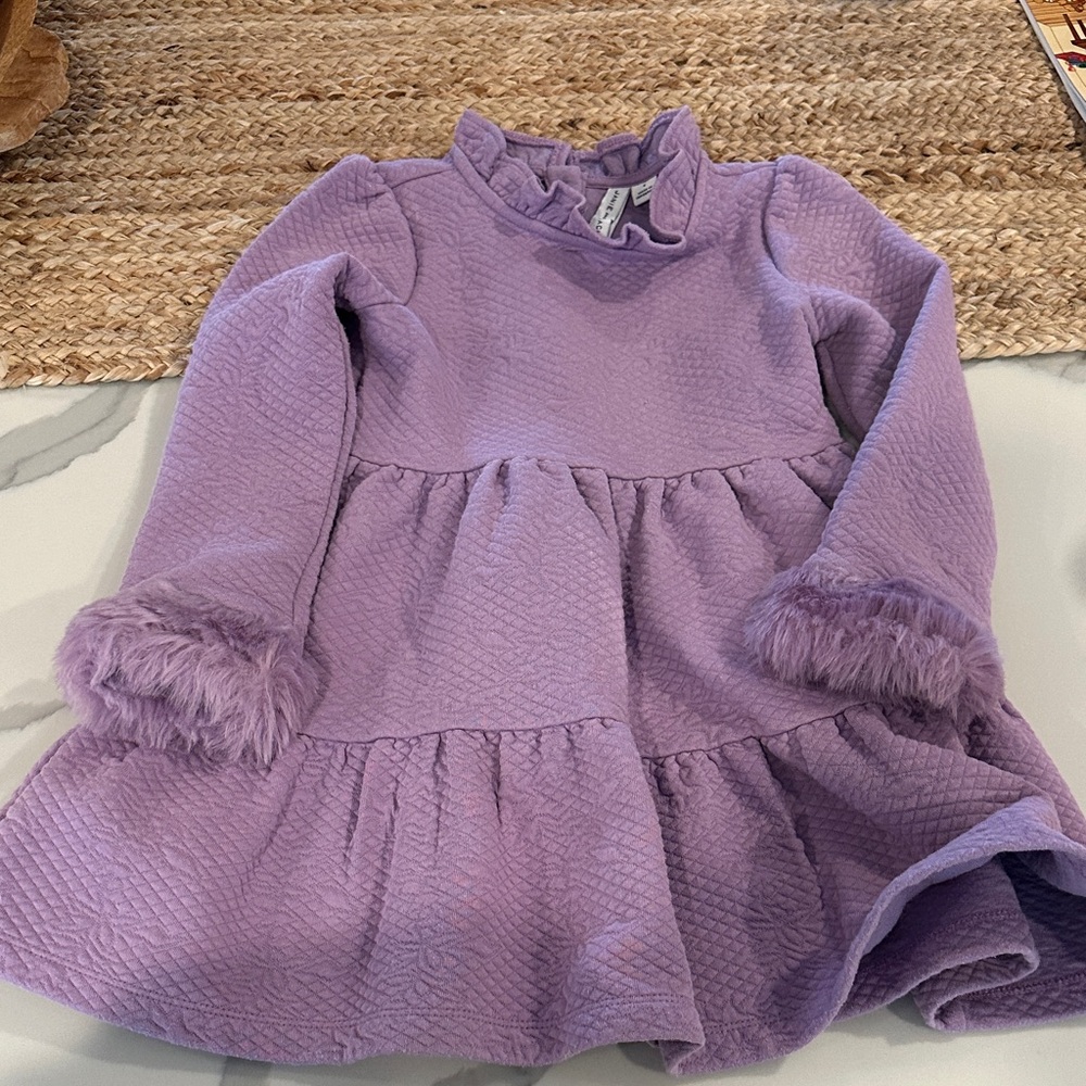Janie and Jack Purple Textured Kids Dress